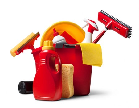 Kitchen cleaning in Kingston focusing on countertops, appliances, and floors